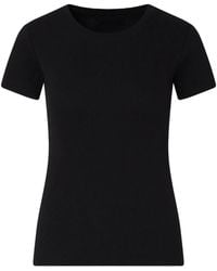 Liu Jo - Ribbed T-Shirt With Logo Patch - Lyst