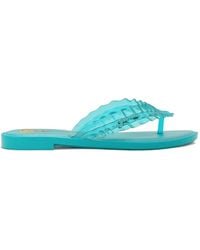 Ganni - X Melissa Ruffled-Strap Flip-Flops - Lyst