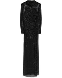 Self-Portrait - Mesh-Maxikleid mit Strass - Lyst
