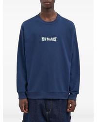 New Balance - Logo-Print Crew-Neck Sweatshirt - Lyst