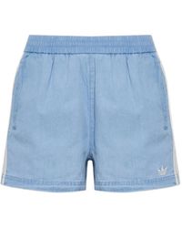 adidas - Summer Glow Logo-Embroidered Side-Stripe Shorts - Lyst