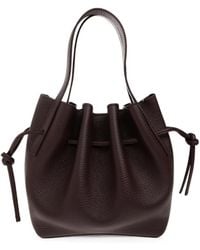 Yuzefi - Scallop Mini Leather Bucket Bag - Lyst