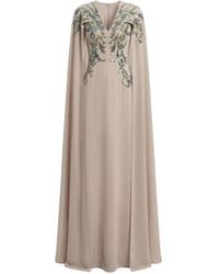 Saiid Kobeisy - Embellished-Front Cape Dress - Lyst