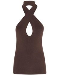 FEDERICA TOSI - Crossover Halter Top - Lyst