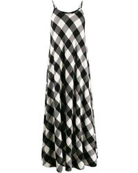 Woolrich Robe longue à carreaux vichy - Noir