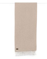 Canali - Logo-Patch Fringed Scarf - Lyst