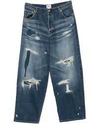 KAMIYA - Distressed Denim Jeans - Lyst