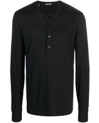 Tom Ford - T-shirt Henley à manches longues - Lyst