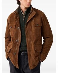 Hackett - Multi-Pocket Leather Jacket - Lyst