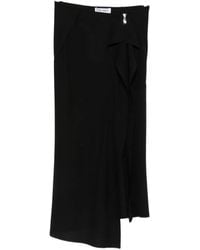 The Attico - Ruffled Asymmetric Midi Skirt - Lyst