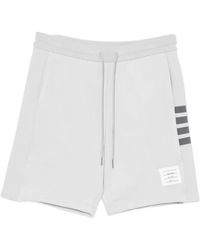 Thom Browne - Pantalones Cortos A Rayas De Algodón - Lyst
