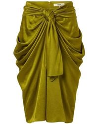 Chloé - Gedrapeerde Midi-Rok Met Geknoopt Detail - Lyst