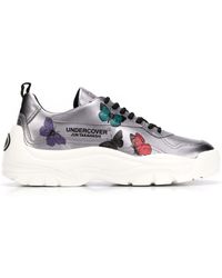 Valentino Garavani Butterflies Print Sneakers - Metallic
