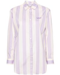 Mc2 Saint Barth - Brigitte Striped Cotton Shirt - Lyst