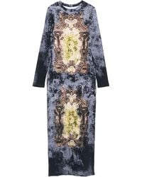 Jean Paul Gaultier - Médaillon-Print Maxi Dress - Lyst