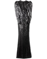 Gemy Maalouf - Sequin-Embellished Puff-Sleeve Dress - Lyst