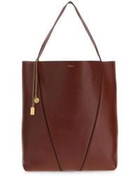 Chloé - Grote Spin Shopper Van Bewerkt Leer - Lyst
