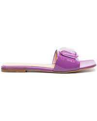 Gianvito Rossi - Jaipur Slippers Verfraaid Met Kristallen - Lyst