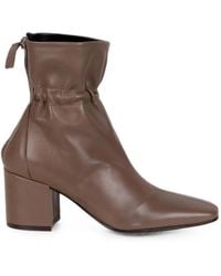 Napoleoni - Bottines Froncées À Zip Arrière - Lyst