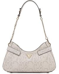 Guess - Serenova Snake Effect Chain Strap Shoulder Bag - Lyst