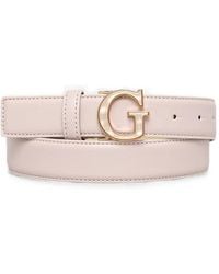Guess - Sally G Logo-Plaque Buckle Belt - Lyst