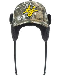 Twojeys - Gorra Con Motivo Militar De Pelo De Borrego Artificial - Lyst
