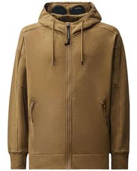 C.P. Company - Hoodie Zippé À Détail De Lunettes - Lyst