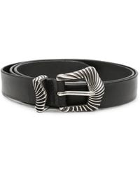 Orciani - Engraved-Buckle Leather Belt - Lyst