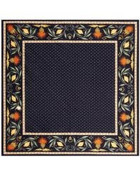 Fursac - Cyprès Paisley-Print Silk Pocket Square - Lyst