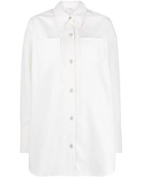 Courreges - Camisa con botones y detalle de tiras - Lyst