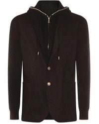 Eleventy - Wool Hooded Jacket - Lyst