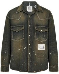 Maison Mihara Yasuhiro - Flatted-Collar Denim Shirt - Lyst
