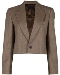 Nili Lotan - Swan Checked Cropped Jacket - Lyst