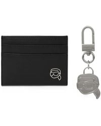 KARL LAGERFELD - Ikon Card Holder & Keychain Gift Set - Lyst