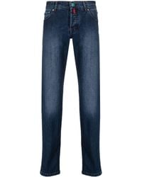 Kiton - Halbhohe Straight-Leg-Jeans - Lyst