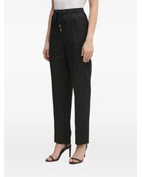 DKNY - Drawstring-Waistband Straight-Leg Trousers - Lyst