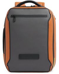 Piquadro - Panelled Logo-Patch Backpack - Lyst