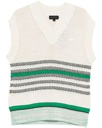Lacoste - Lacy Striped Piqué Sweater Vest - Lyst