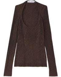 Proenza Schouler - Plaited Rib Scoop Neck Jumper - Lyst