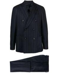Lardini - Double-Breasted Pinstripe-Pattern Suit - Lyst