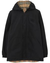 Burberry - Reversible Check Nylon Hooded Jacket - Lyst