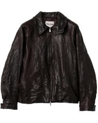 Miu Miu - Leather Blouson Jacket - Lyst