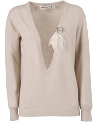 Shirtaporter - Oberteil Mit Kristallverzierung - Lyst