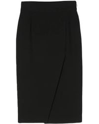 Moschino - Crêpe Midi-Rok Met Split - Lyst