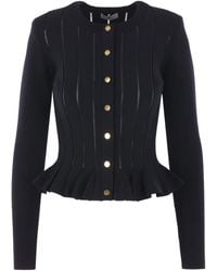 Elisabetta Franchi - Cardigan A Maniche Lunghe - Lyst