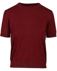 Max Mara - T-Shirt À Bords Côtelés - Lyst