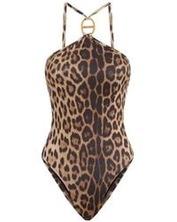 Moschino - Printed Lycra One-Piece Swimsuit - Lyst