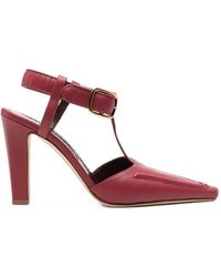 Manolo Blahnik - Melusina Leather T-Bar Pumps - Lyst