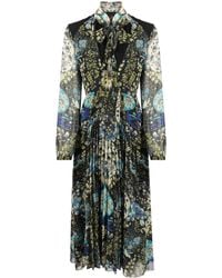 Etro - Floral-print Pleated Midi Dress - Lyst