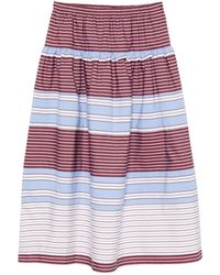 Sandro - Striped Tiered A-Line Long Skirt - Lyst